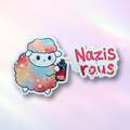 Holo-Sticker "Schaf - Nazis raus"