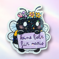 Holo-Sticker "Hummel - keine liebe für nazis"
