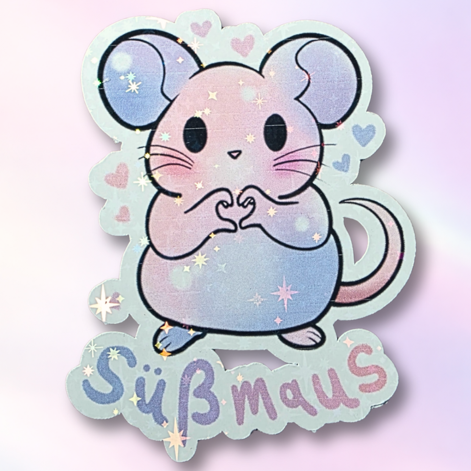 Holo-Sticker "Süßmaus"