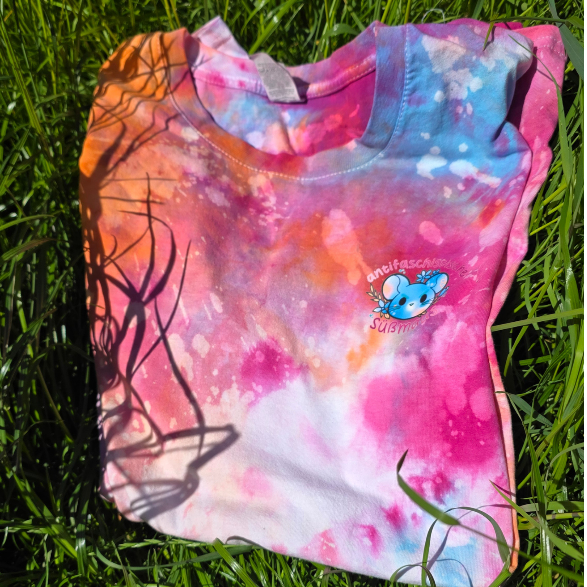 T-Shirt "AntifaSüßmausBLAU" - UNIKAT