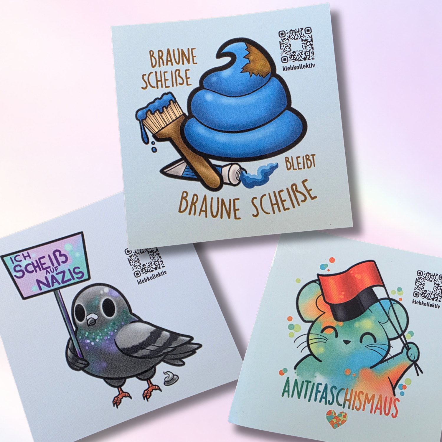 Outdoor-Sticker-Bundle "gegen Nazis"