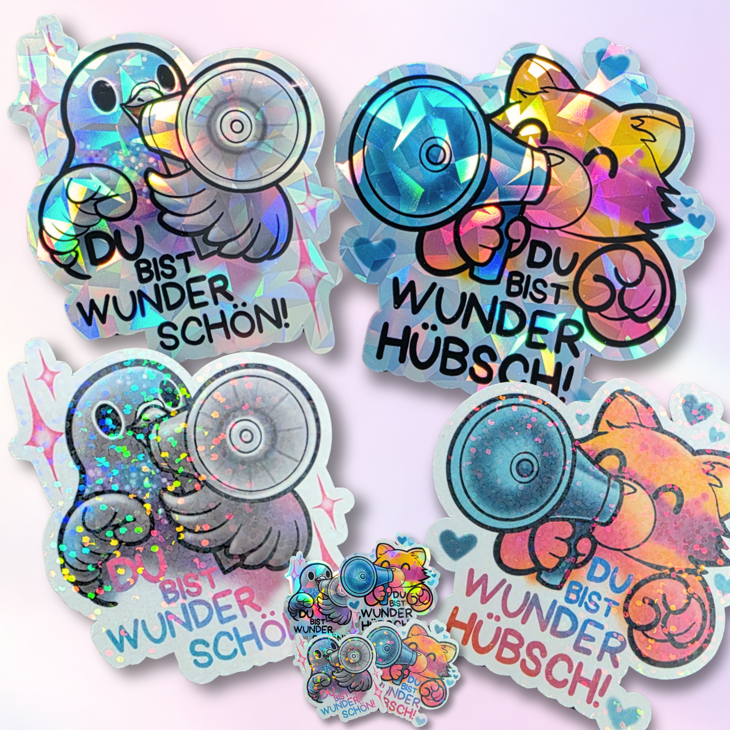 Holo-Sticker-Bundle "Wunderschön"
