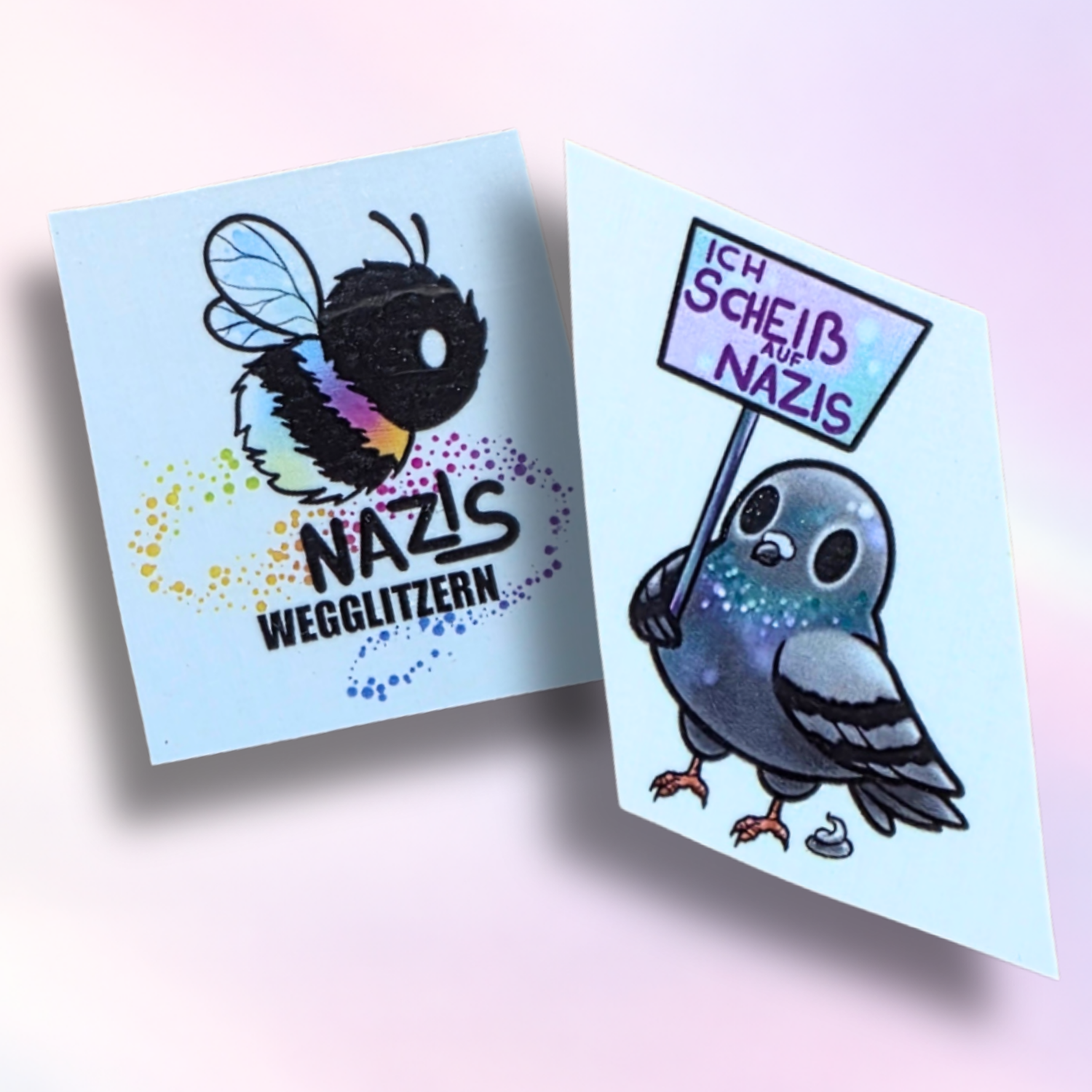 Temporary-Tattoo-Set "gegen rechts"