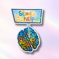 Holo-Sticker "SendHelp"