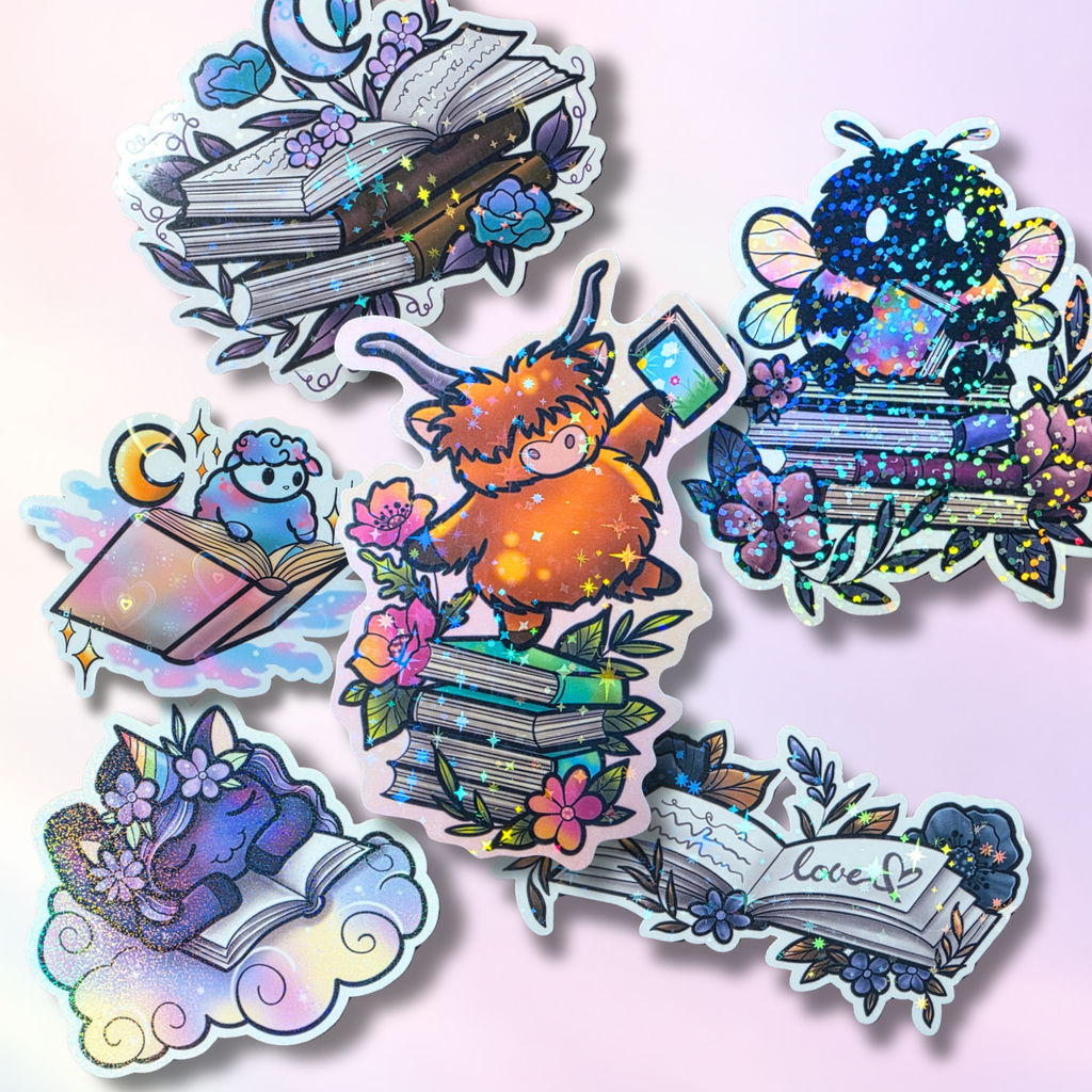 Holo-Sticker-Bundle "Bücherliebe"