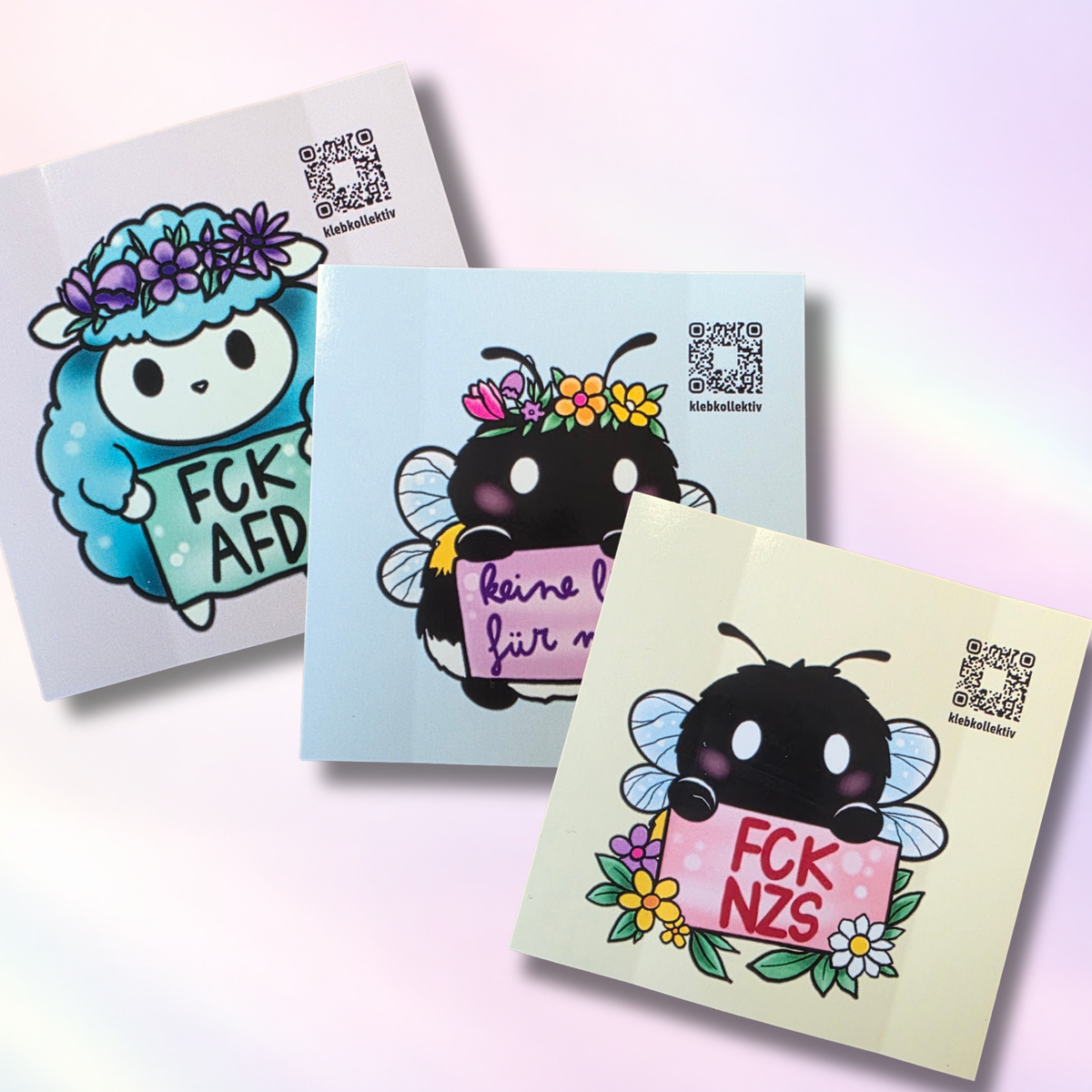 Outdoor-Sticker-Bundle "gegen rechts"
