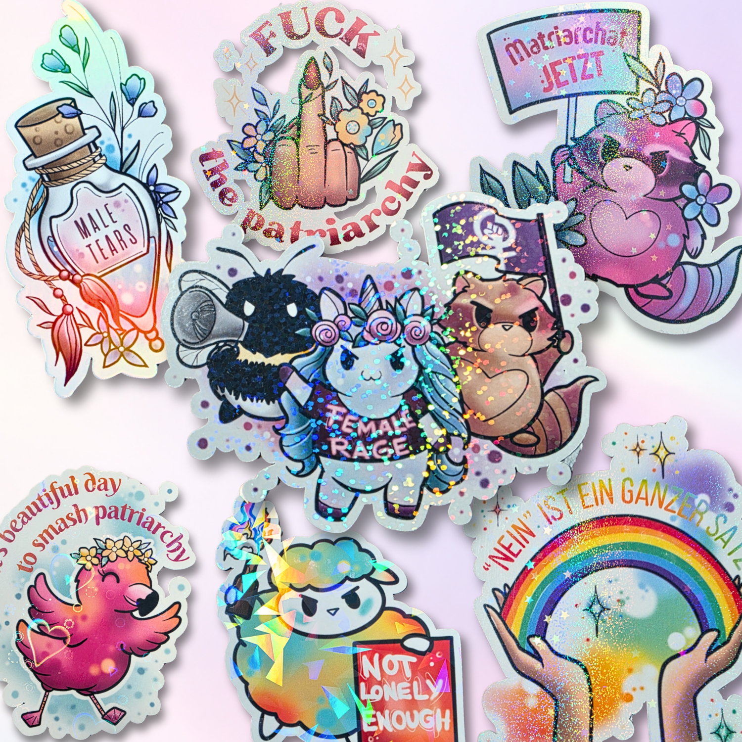 Holo-Sticker-Bundle "Feminism"