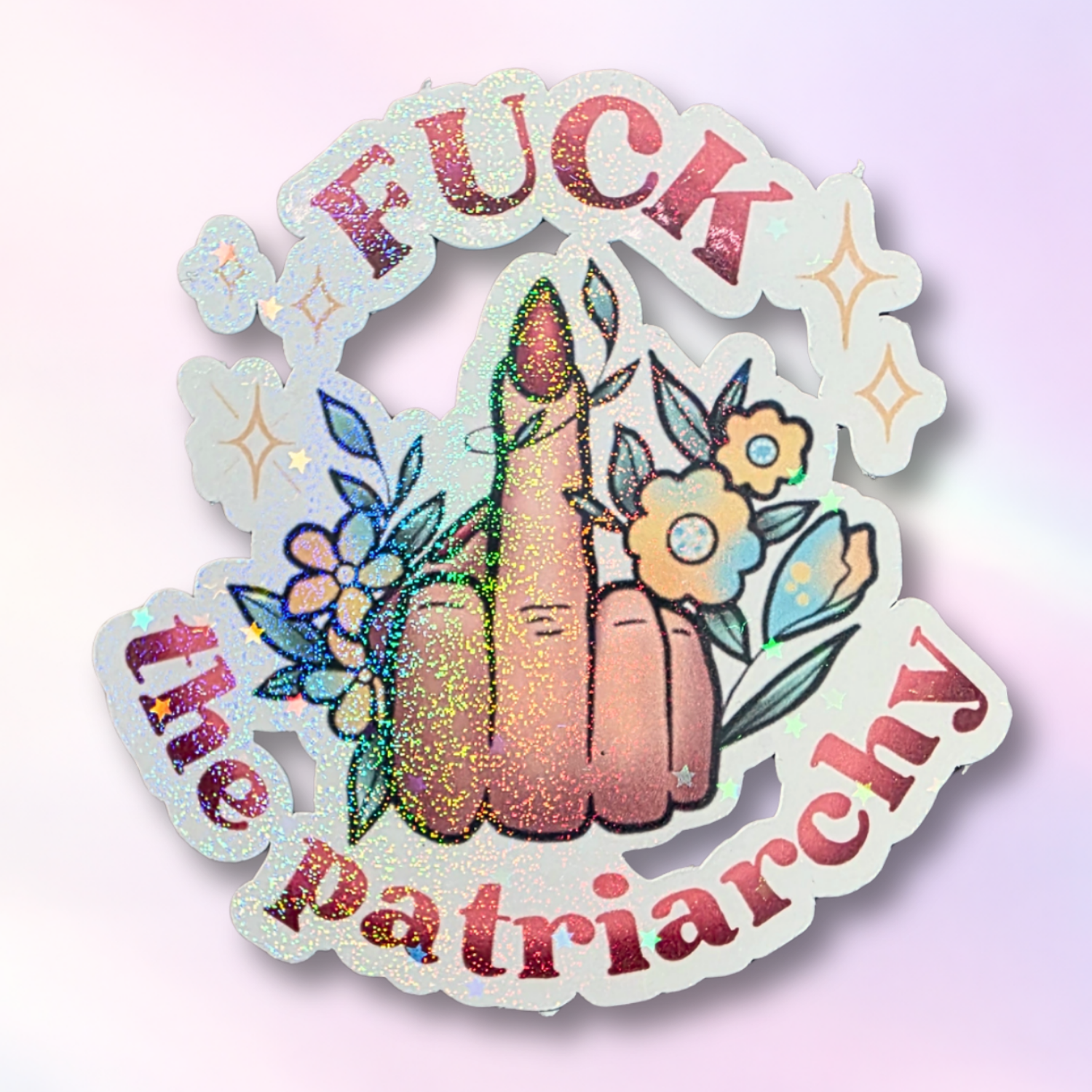 Holo-Sticker "FCK the patriarchy"