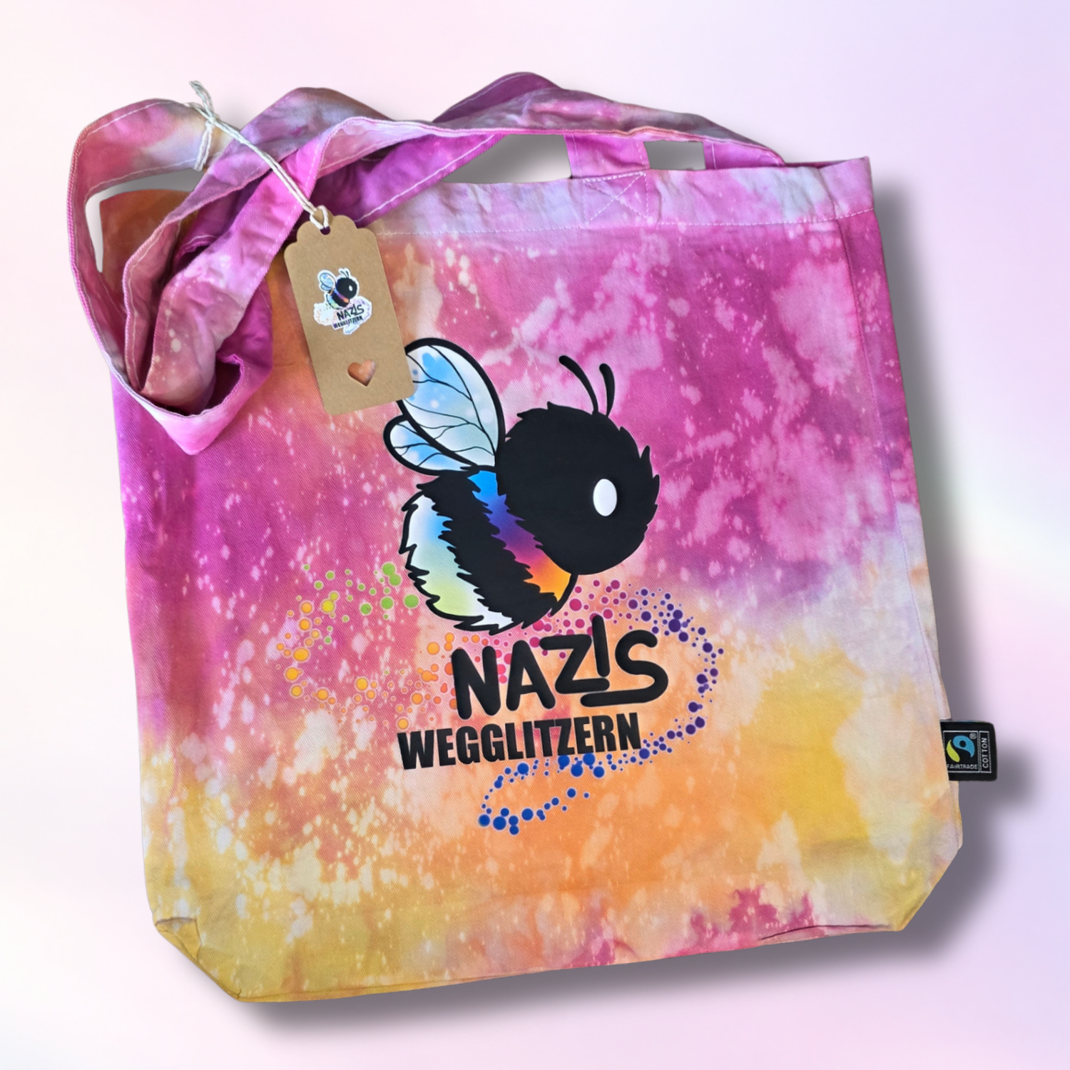 Premiumbeutel "NazisWegglitzern-Hummel" - Unikat