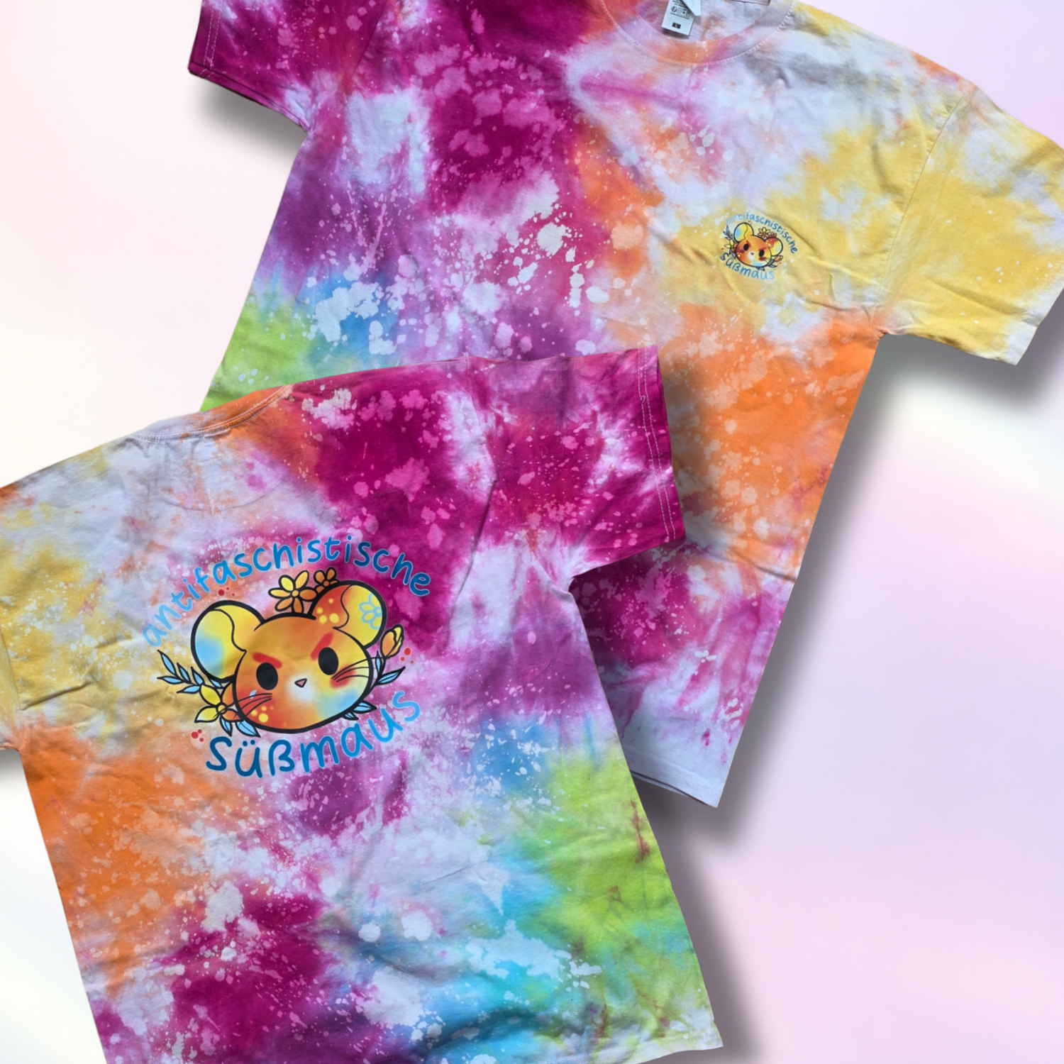 T-Shirt "AntifaschistischeSüßmaus" in L  - UNIKAT