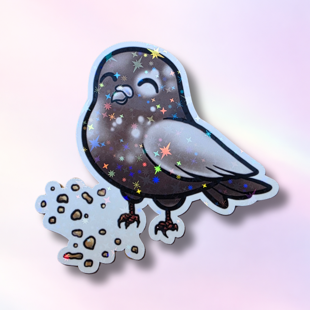 Holo-Sticker "GibTaubenKörnchen"