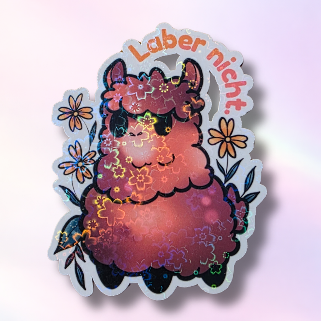 Holo-Sticker "LaberNichtLama"