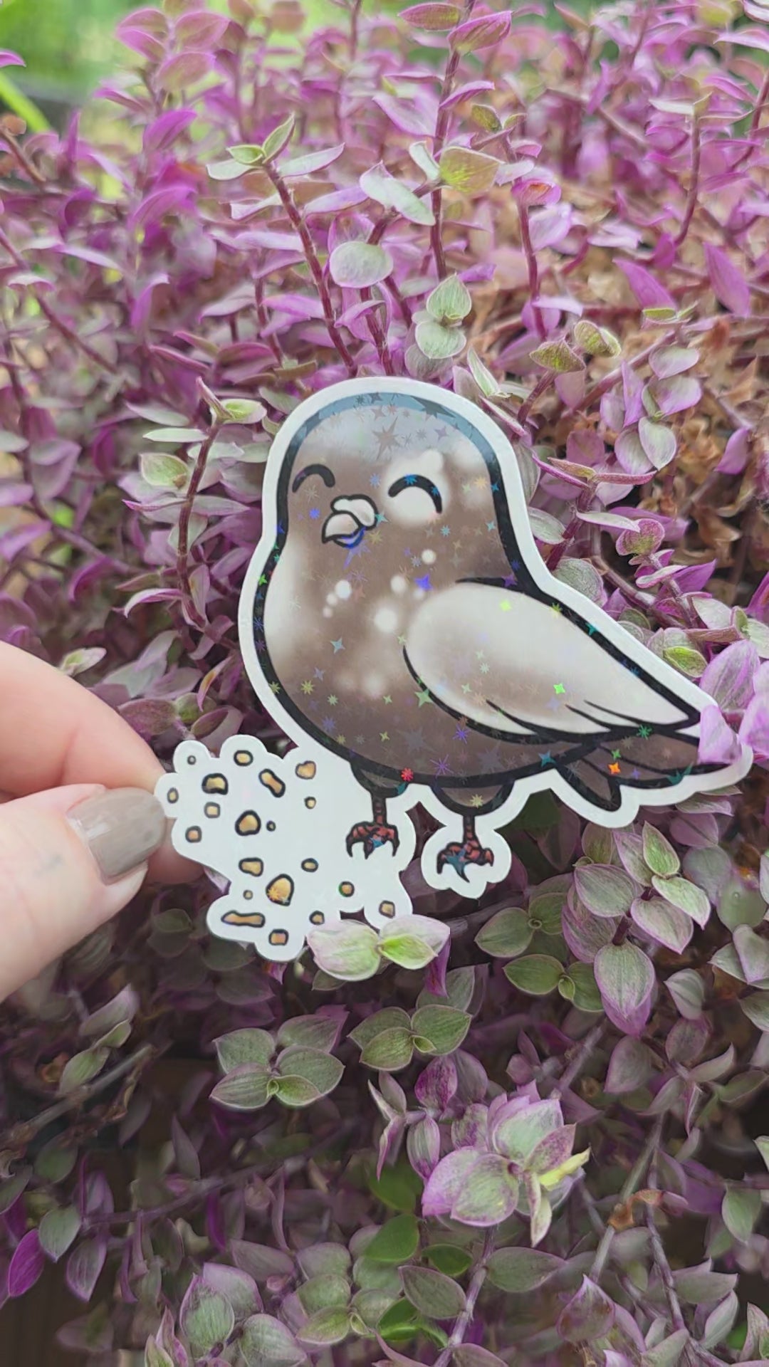 Holo-Sticker "GibTaubenKörnchen"
