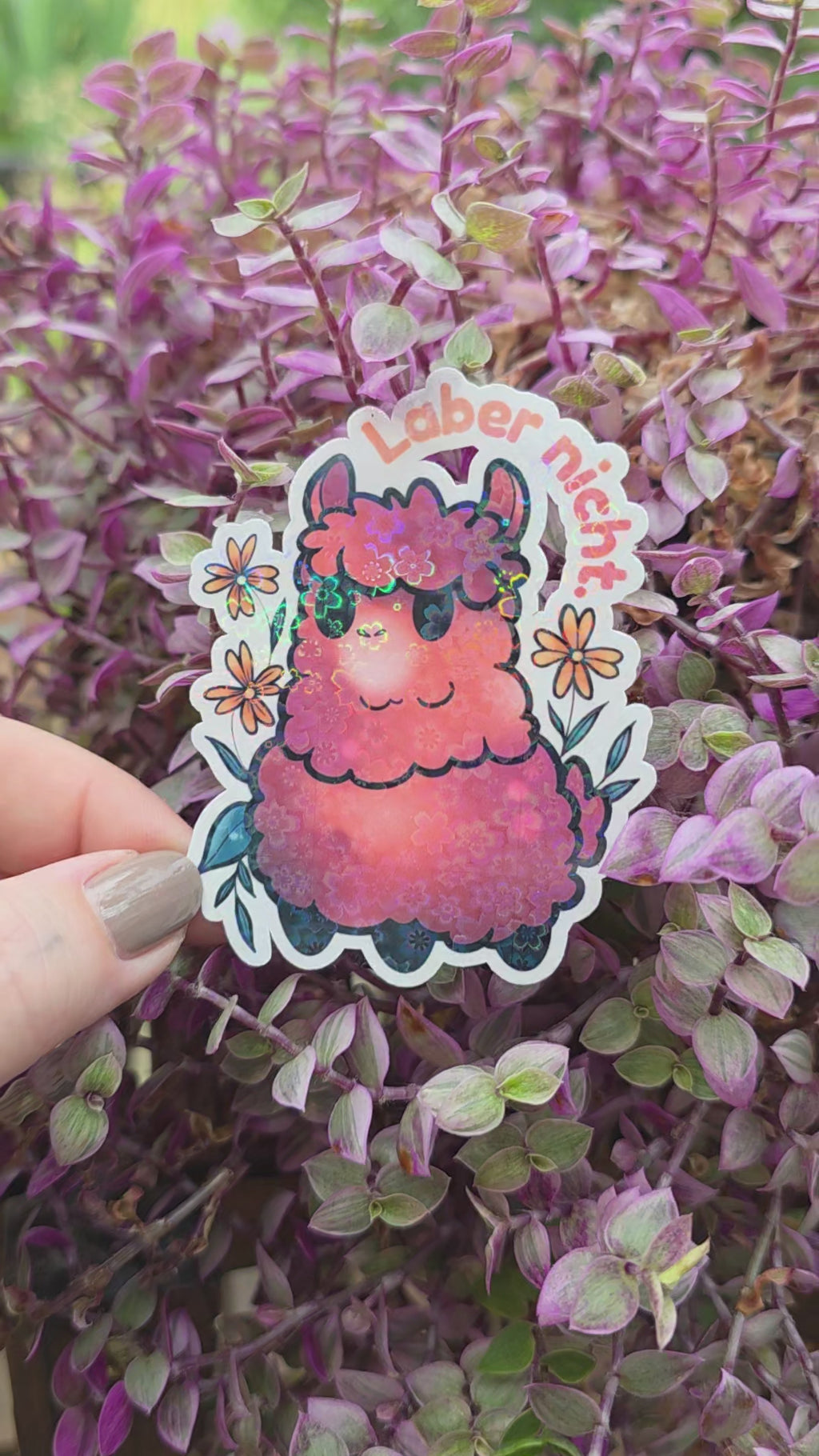 Holo-Sticker "LaberNichtLama"
