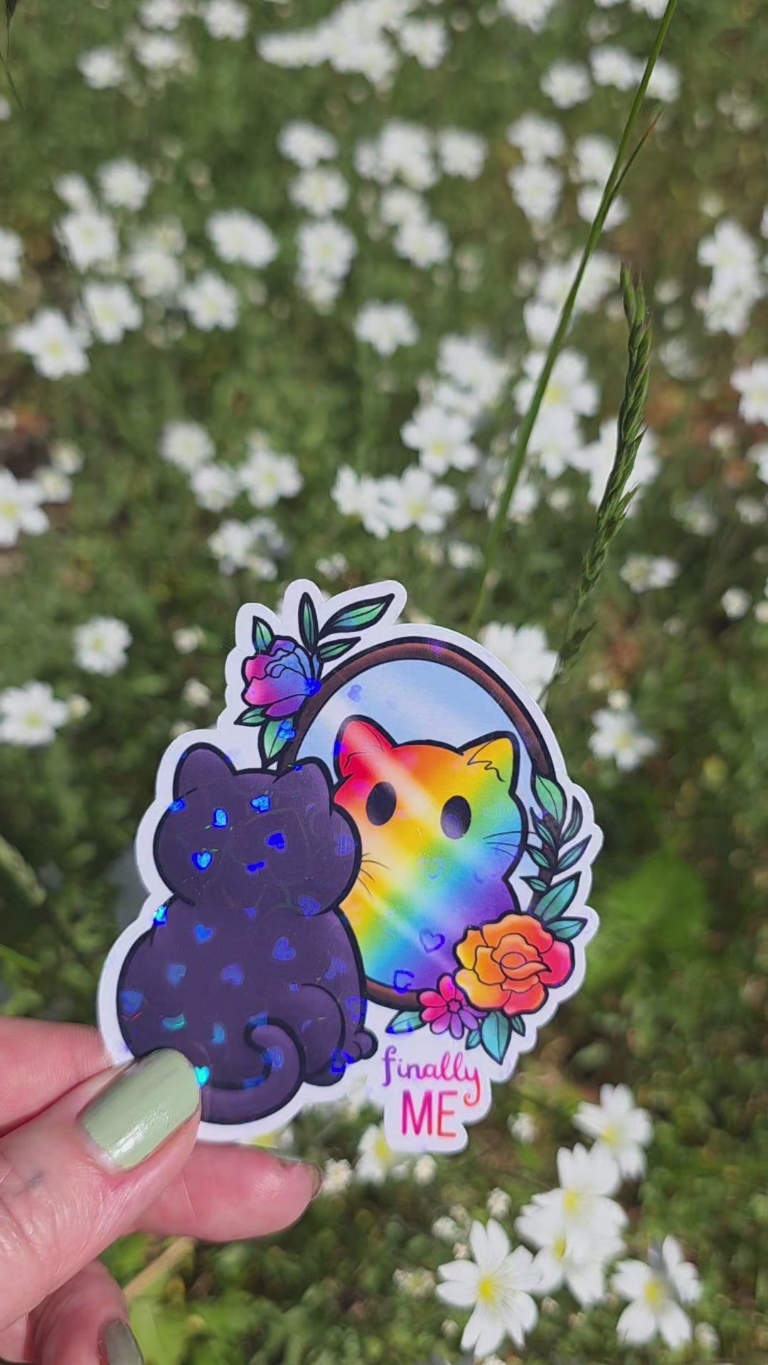 Holo-Sticker "FinallyMe-Katze"