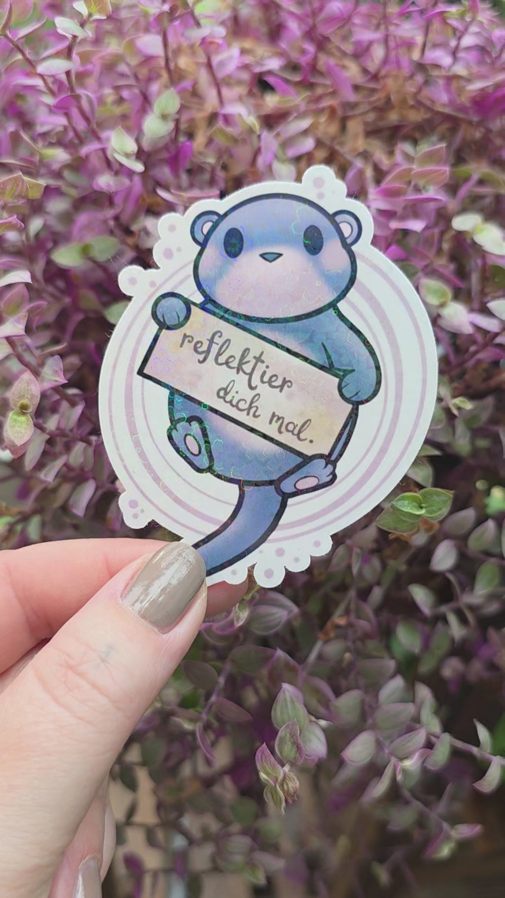 Holo-Sticker "ReflektierDichMalOtter"