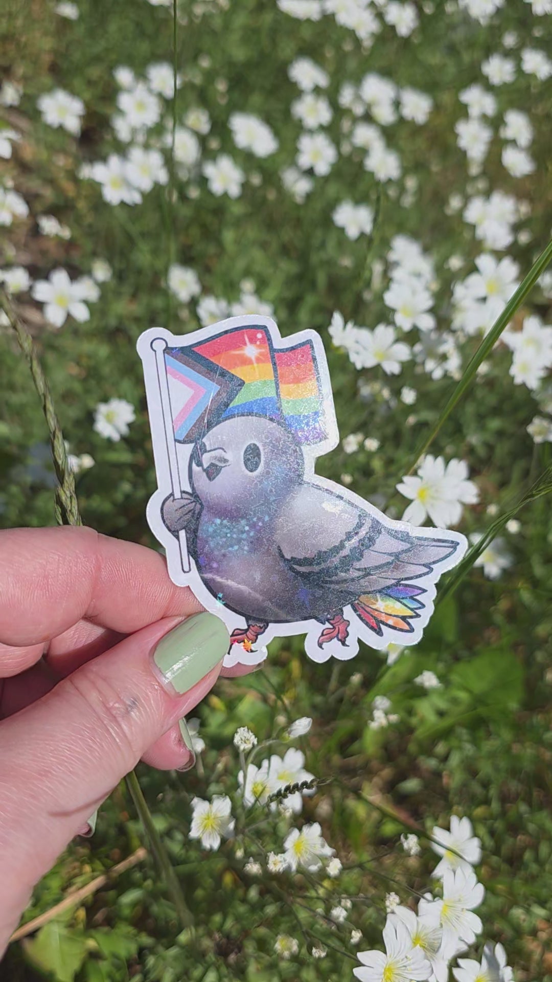 Holo-Sticker "PrideTaube"