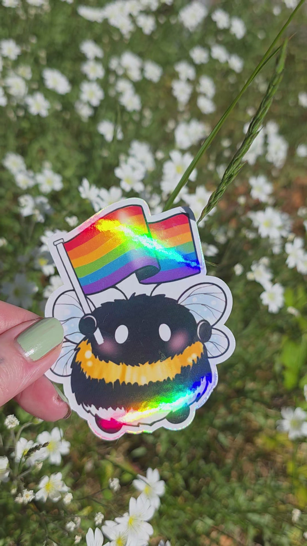 Holo-Sticker "Pride-Hummel"