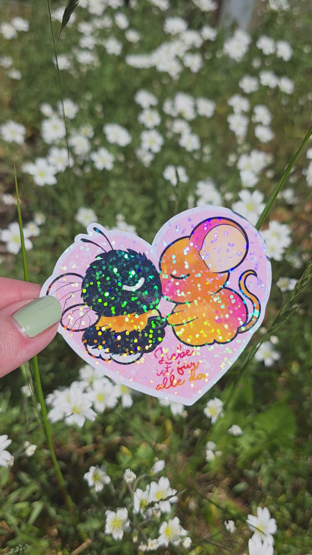 Holo-Sticker "LiebeIstFürAlleDa"